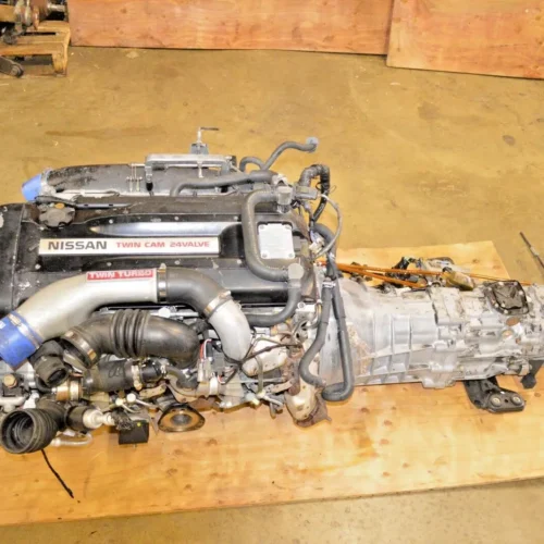 JDM NISSAN RB26 DETT R32 SKYLINE TWIN TURBO ENGINE 5-SP AWD TRANS, WIRING, ECU
